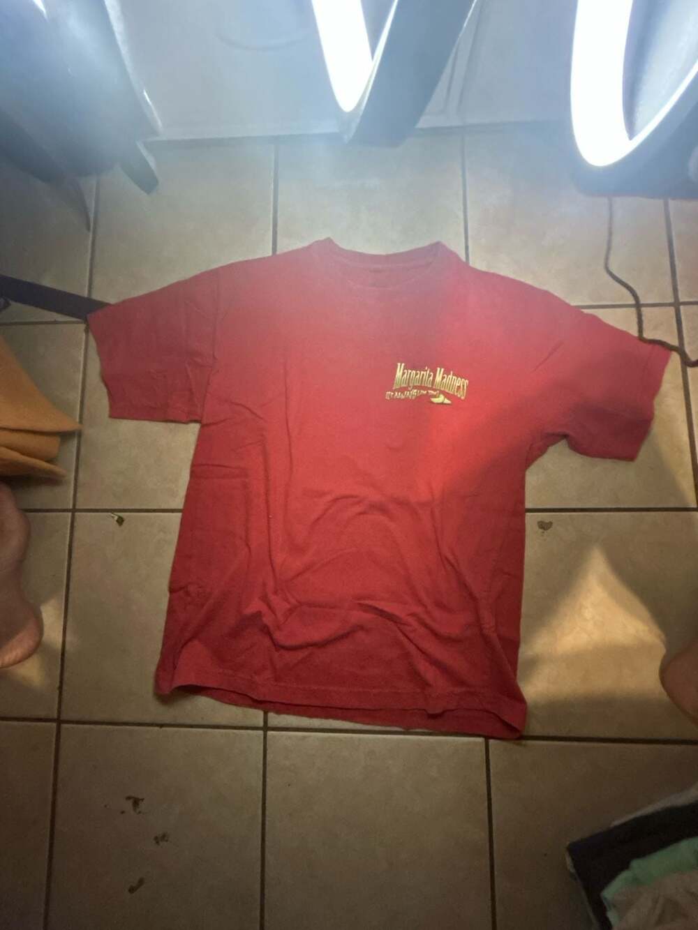 Margaritaville Margarita Madness Tropical Parrot Graphic T-Shirt Red